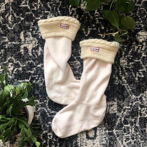 Hunter Women’s M/L cable knitted tall boot socks